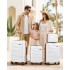K2094L - Kono Lightweight Polypropylene Hard Shell 4 Piece Suitcase Set With TSA Lock And Vanity Case - Cream
