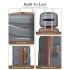 K2094L - Kono 20 Inch Lightweight Polypropylene Hard Shell Suitcase With TSA Lock - Grey And Brown