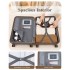 K2094L - Kono 24 Inch Lightweight Polypropylene Hard Shell Suitcase With TSA Lock - Grey And Brown