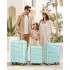 K2094L - Kono Lightweight Polypropylene Hard Shell 3 Piece Suitcase Set With TSA Lock - Mint Green