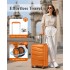 K2094L - Kono 24 Inch Lightweight Polypropylene Hard Shell Suitcase With TSA Lock - Orange