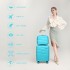 K2094L - Kono 14/20 Inch Lightweight Polypropylene Hard Shell 2 Piece Suitcase Set With TSA Lock And Vanity Case - Blue