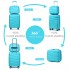 K2094L - Kono 14/20 Inch Lightweight Polypropylene Hard Shell 2 Piece Suitcase Set With TSA Lock And Vanity Case - Blue