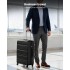 K2191L - Kono 28 Inch Check in Luggage - Streamlined ABS Hardshell Suitcase with Secure TSA Lock - Black