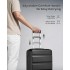 K2191L - Kono 19 Inch Cabin Size Carry On Suitcase - Streamlined Lightweight ABS Hardshell with Secure TSA Lock - Black