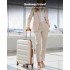 K2191L - Kono 3-Piece Lightweight ABS Hardshell Suitcase Set - 19, 24, 28 Inch with Secure TSA Lock - Cream