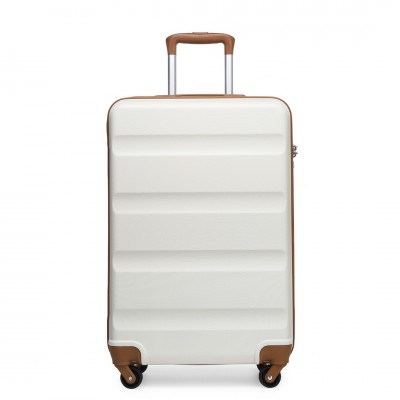 Kono 55x38x20cm Koffer Cabine Duurzame En Lichtgewicht ABS Bagage 33L Met 4 Wielen Grijs