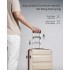 K2191L - Kono 3-Piece Lightweight ABS Hardshell Suitcase Set - 19, 24, 28 Inch with Secure TSA Lock - Gold