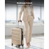 K2191L - Kono 3-Piece Lightweight ABS Hardshell Suitcase Set - 19, 24, 28 Inch with Secure TSA Lock - Gold