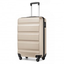 K2191L - Kono 19 Zoll Kabinengröße Handgepäckkoffer - Stromlinienförmig Leichtes Gewicht ABS Hardshell mit Sicher TSA-Schloss - Gold