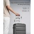 K2191L - Kono 3-Piece Lightweight ABS Hardshell Suitcase Set - 19, 24, 28 Inch with Secure TSA Lock - Grey
