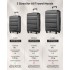 K2191L - Kono 3-Piece Lightweight ABS Hardshell Suitcase Set - 19, 24, 28 Inch with Secure TSA Lock - Grey
