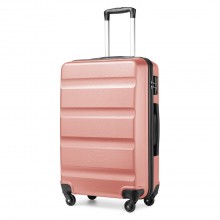 K2191L - Kono 24 Inch Check in Luggage - Streamlined ABS Hardshell Suitcase with Secure TSA Lock - Nude