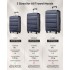 K2191L - Kono 3-Piece Lightweight ABS Hardshell Suitcase Set - 19, 24, 28 Inch with Secure TSA Lock - Navy