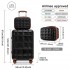 K2292L - Kono 13/20 Inch Lightweight Hard Shell ABS Cabin Suitcase With TSA Lock And Vanity Case - Black And Brown
