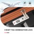 K2292L - Kono Leichtgewicht Hartschalen-ABS-Koffer Mit TSA-Schloss und Schminkkoffer 4teiliges Set - Schwarz und Braun