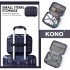 K2292L - Kono Lightweight Hard Shell ABS Suitcase With TSA Lock And Vanity Case 4 Piece Set - Navy