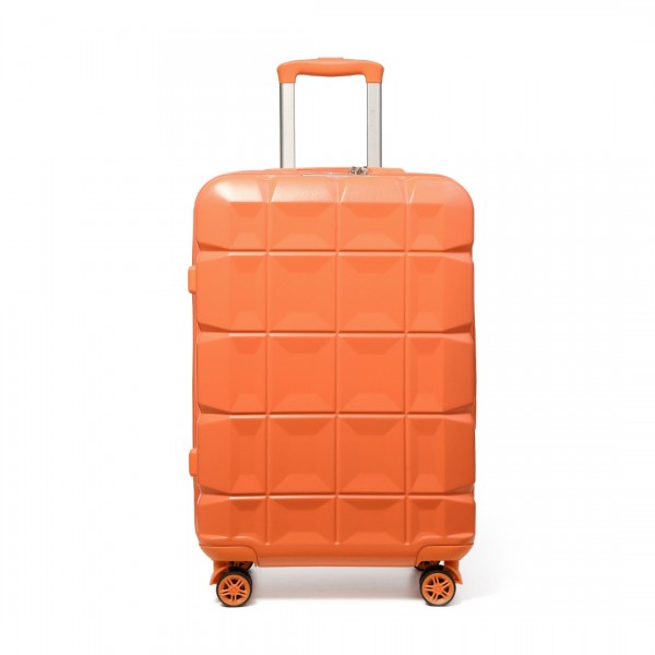 K2292L - Kono 24 Inch Lightweight Hard Shell ABS Suitcase With TSA Lock - Orange