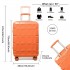 K2292L - Kono 28 Inch Lightweight Hard Shell ABS Suitcase With TSA Lock - Orange K2292L - Kono 28 Inch Lightweight Hard Shell ABS Suitcase With TSA Lock - Orange