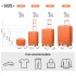 K2292L - Kono Lightweight Hard Shell ABS Suitcase With TSA Lock And Vanity Case 4 Piece Set - Orange