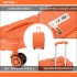 K2292L - Kono Lightweight Hard Shell ABS Suitcase With TSA Lock And Vanity Case 4 Piece Set - Orange