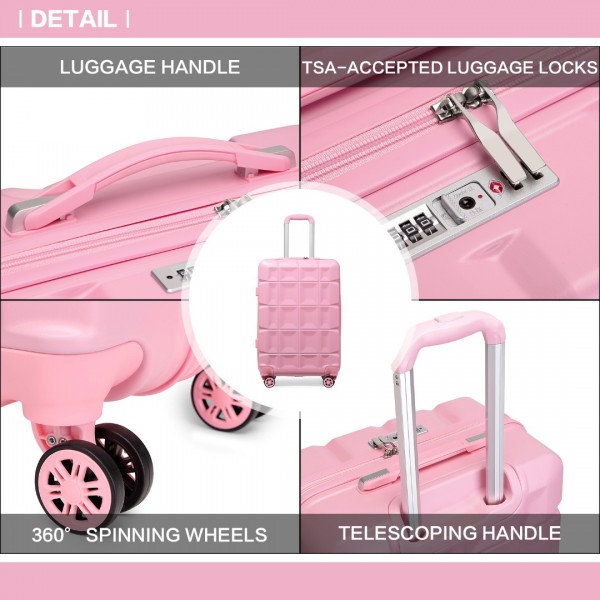 K2292L Kono Lightweight Hard Shell ABS Suitcase With TSA Lock And