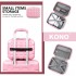 K2292L - Kono Leichtgewicht Hartschalen-ABS-Koffer Mit TSA-Schloss und Schminkkoffer 4teiliges Set - Rosa