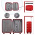 K2292L - Kono 13/20 Inch Lightweight Hard Shell ABS Cabin Suitcase With TSA Lock And Vanity Case - Red