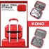 K2292L - Kono Léger Valise en ABS à coque dure Avec serrure TSA  Et  Vanity Case  Ensemble de 4 pièces - Rouge