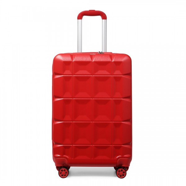 K2292L - Kono 20 Inch Lightweight Hard Shell ABS Luggage Cabin Suitcase With TSA Lock - Red