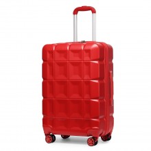 K2292L - Kono 24 Inch Lightweight Hard Shell ABS Suitcase With TSA Lock - Red