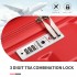 K2292L - Kono 24 cale Lekki Twarda walizka ABS Z blokadą TSA - czerwony