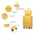K2292L - Kono 13/20 Inch Lightweight Hard Shell ABS Cabin Suitcase With TSA Lock And Vanity Case - Yellow