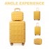 K2292L - Kono 13/20 Inch Lightweight Hard Shell ABS Cabin Suitcase With TSA Lock And Vanity Case - Yellow