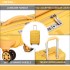 K2292L - Kono 24 Inch Lightweight Hard Shell ABS Suitcase With TSA Lock - Yellow