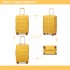 K2292L - Kono 24 Inch Lightweight Hard Shell ABS Suitcase With TSA Lock - Yellow