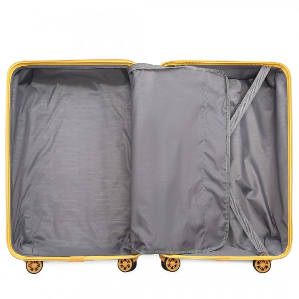 K2292L - Kono 28 Inch Lightweight Hard Shell ABS Suitcase With TSA Lock - Yellow