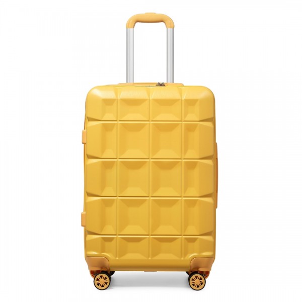 K2292L - Kono 28 Inch Lightweight Hard Shell ABS Suitcase With TSA Lock - Yellow