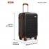 K2394L - Kono 13/20 Inch Flexible Hard Shell ABS Suitcase With TSA Lock And Vanity Case - Black