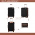 K2394L - Kono 24 Inch Flexible Hard Shell ABS Suitcase With TSA Lock - Black