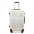 K2394L - Kono 28 Inch Flexible Hard Shell ABS Suitcase With TSA Lock - Cream