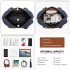 K2394L+EA2212 - Kono 6 Piece ABS Travel Set with Hard Shell Suitcase Vanity Case Weekend Bag and Toiletry Bag - Navy
