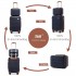 K2394L+EA2212 - Kono 6 Piece ABS Travel Set with Hard Shell Suitcase Vanity Case Weekend Bag and Toiletry Bag - Navy