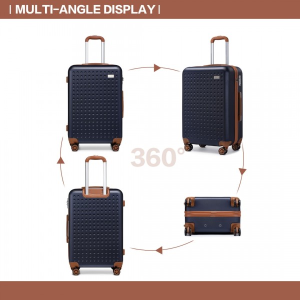 K2394L Kono Flexible Hard Shell ABS Suitcase With TSA Lock And Vanity