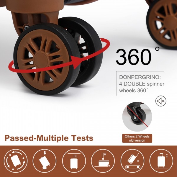 K2394L - Kono Leichtgewicht Harte Schale ABS Reisekoffer Mit TSA-Schloss und Schminkkoffer 4er Set - Marine