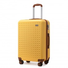 K2394L - Kono 28 pouces Flexible Coque dure ABS valise Avec serrure TSA - Jaune