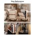 KSK2592 - Kono 21-Inch Front-Opening Cabin Suitcase with 15.6-Inch Laptop Compartment - Cream and Brown