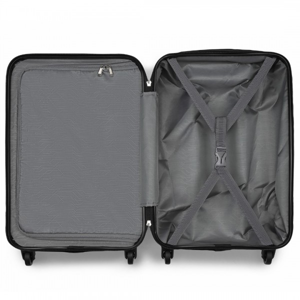 KSK2477 - Kono Durable 20 Inch Lightweight ABS Vertical Textured Carry-On Suitcase with Secure 3-Digit Lock - Pink