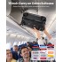 KSK2482 - Kono 3 -teilige horizontale gravierte Hartschalen-Taschen aus ABS+PC mit TSA-Schloss - Schwarz
