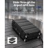 KSK2482 - Kono 24 Inch Expandable Horizontal Engraved Hard Shell ABS+PC Check-In Suitcase with TSA Lock - Black